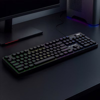 "Wozinsky" WKG-200 RGB membraninė žaidimų klaviatūra su slinkimo ratuku - juoda