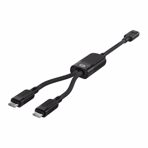 Acefast C5 USB-C - USB-C / USB-C 2in1 100W 480Mb/s kabelis - juodas