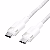 Vention USB-C į C kabelis, apipintas, 3A, 480Mbps, 60W, 1m, WH