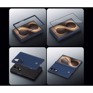 Benks Magnetic Armor Grid Pro Grand Combo dėklas Samsung Galaxy Z Fold 8, mėlynas (C.K.FL.SA.BE.C060)
