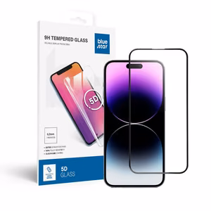 Apsauginis stiklas Blue Star - APP IPHONE 14 Pro Max 5D pilnas dangtis juodas