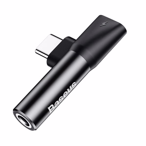 Audio adapter Baseus L41 Type-C 2in1 black
