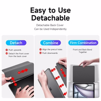 DUX DUCIS dėklas MAGI (m) su pieštuko laikymo vieta skirtas iPad Air 13 (2024) - juodas (m)