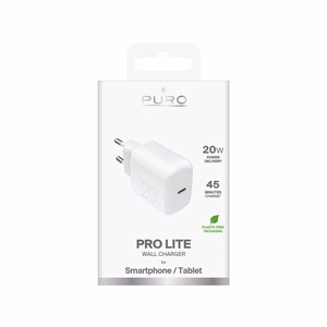 Puro PROLITE 20W USB-C Wall Charger - White