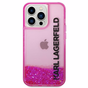Karl Lagerfeld KLHCP14XLCKVF iPhone 14 Pro Max 6.7 "rožinis / rožinis kietasis dėklas su skystu blizgučiu Elong