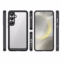 Kosminės erdvės dėklas su geliniu rėmeliu Samsung Galaxy S25+ - juodas