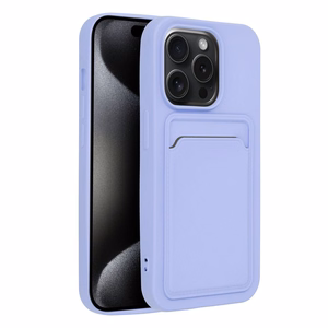 Kortelių dėklas telefonui IPHONE 15 Pro violetinis
