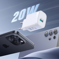 Joyroom JR-TF4 18W USB-A sieninis įkroviklis - baltas