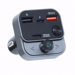 ART FM transmiteris bluetooth 5.0 + USB A QC3.0 + Typ C (iš viso 30W) FM-84B juodas