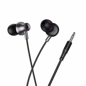 Hoco M119 laidinės ausinės su mikrofonu, 3,5 mm jungtis, juodos