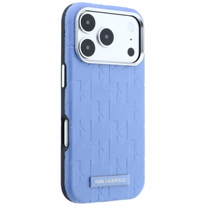 KARL LAGERFELD dėklas, skirtas IPHONE 18 Pro/17 Pro suderinamas su „MagSafe“ (Mono Resin Logo) (spalva: šviesiai mėlyna)