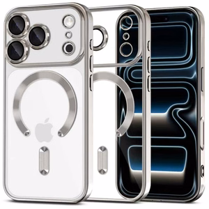 Tech-Protect MagFlex MagSafe dėklas iPhone 17 Pro skaidrus sidabrinis