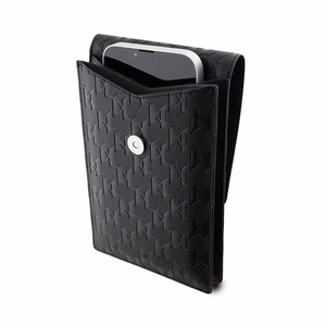 Karl Lagerfeld Saffiano Monogram Ikonik rankinė telefonui per petį, juoda