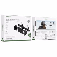 Acefast automobilinis galvos atramos laikiklis telefonui ir planšetei (135–230 mm pločio) juodas (D8 juodas)