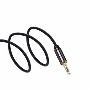Wozinsky universalus mini jack kabelis 2x AUX kabelis 2m juodas