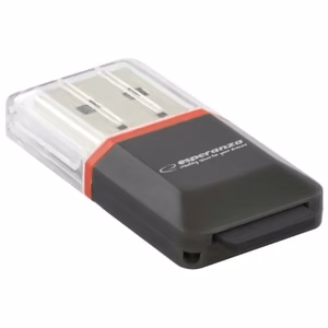 Esperanza EA134K картридер чёрный, серебристый, прозрачный USB 2.0