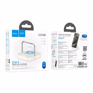 Stalo įkroviklis Hoco 2in1 USB C PD QC 3A 30W + belaidžiu įkrovimu 5W CQ16B baltas