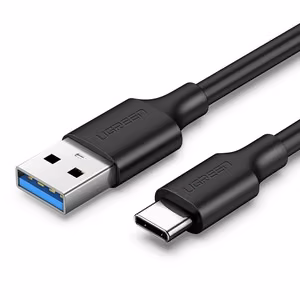USB kabelis Ugreen US184 USB-A to USB-C (USB3.2 Gen1 5V/3A) 1.0m juodas (20882)