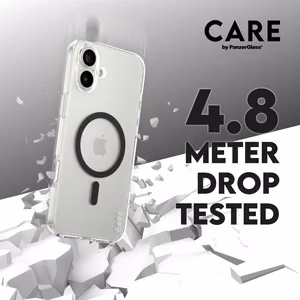CARE by PanzerGlass Flagmano dėklas telefonui iPhone 16 Plus 6.7" juodas/juodas Magnetinis 1347