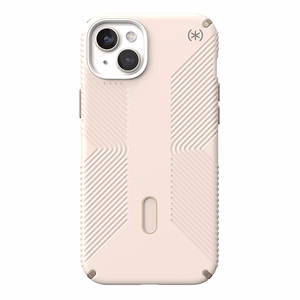 Speck Presidio2 Grip MagSafe dėklas su ClickLock, skirtas iPhone 15 Plus / 14 Plus, „Bleached Bone / Heirloom Gold“ spalvos