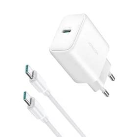 Įkroviklis Joyroom JR-TCF24 30W USB-C + USB-C to USB-C cable 1.0m baltas