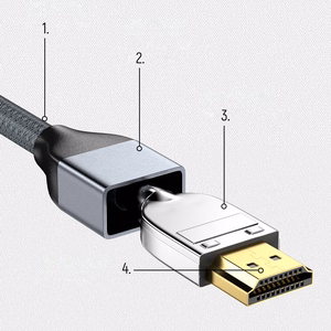 Kabelis (m) HDMI 2.1 8K 60 Hz 48 Gbps / 4K 120 Hz / 2K 144 Hz 2 m sidabrinis (WHDMI-20)