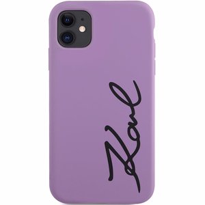 Karl Lagerfeld KLHCN61SKSVGU iPhone 11 / Xr 6.1" фиолетовый/фиолетовый хардкейс Silicone Signature