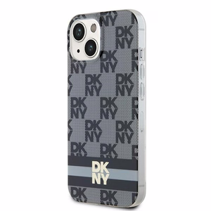 DKNY IML languotas mono raštas ir spausdintos juostelės Magnetinis dėklas iPhone 15 Plus / 14 Plus - juoda