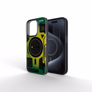 Dėklas telefonui FORCELL F-PROTECT su dviejų sluoksnių 4D technologija, militarinio kritimo testo suderinamas su MagSafe skirtas IPHONE 16 PLUS žalias
