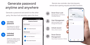 Išmanioji spyna, Tuya, Wi-Fi, pirštų antspaudų skaitytuvas, RFID, (dešinė/kairė, į vidų)