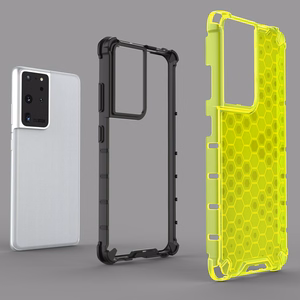 Korinio dizaino dėklas šarvuotas dangtis su geliniu rėmeliu Samsung Galaxy S22 Ultra mėlynas