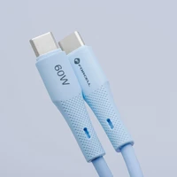 FORCELL F-ENERGY C347 kabelis Type C į Type C QC4.0 PD 5A 100W Silikoninis 1 m mėlynas