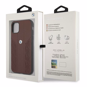 BMW odinis perforuotas dėklas telefonui iPhone 11 / Xr - raudonas
