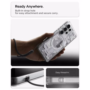 Spigen Ultra Hybrid Mag MagSafe Dėklas for Samsung Galaxy S26 Ultra Zero One - Clear and baltas