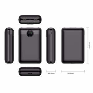 VEGER išorinė baterija 20000 mAh PD QC3.0 2A 22,5W S20 (W2053) juoda