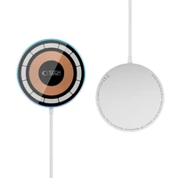 Tech-Protect QI15W-A30 MagSafe indukcinis įkroviklis su USB-C kabeliu - sidabrinis