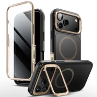 Supcase IBLSN Ares Flip Mag Magnetinis dėklas telefonui iPhone 17 Pro Max - Auksinis