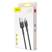Baseus kabelis Cafule USB - USB-C 3m 2A pilkas-juodas
