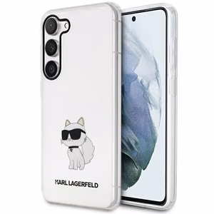 Karl Lagerfeld KLHCS23SHNCHTCT S23 S911 прозрачный жёсткий чехол Ikonik Choupette