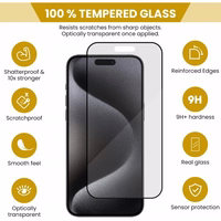 Apsauginis stiklas "Casper Pro" Apple iPhone 13 Pro Max / 14 Plus (Nesulūžtantys kraštai) (Blister)