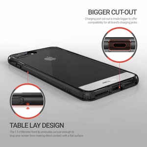 Obliq Naked Shield dėklas, skirtas iPhone 8 Plus / 7 Plus, dūminės juodos spalvos