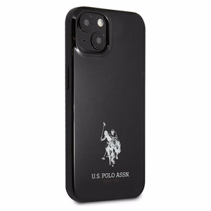 US Polo USHCP13SUMHK iPhone 13 mini 5.4" juodas/juodas kietas dėklas Horses Logo