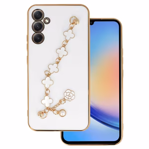 Dėklas telefonui Samsung Galaxy A34 5G dizainas 3 baltas