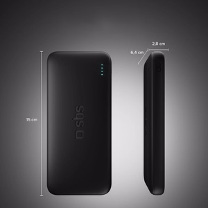 SBS Infinity išorinė baterija 20000mAh 10W LiFePo₄ USB-A USB-C - juoda