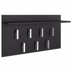 Top E Shop Hanger 2F – sieninė drabužių kabykla, matinė juoda