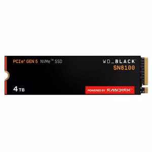Western Digital Black SN8100 4 TB M.2 PCI Express 5.0 NVMe TLC 3D NAND