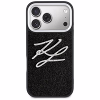 Karl Lagerfeld IML Glitter KL Diamond Logo Dėklas for iPhone 17 Pro - juodas