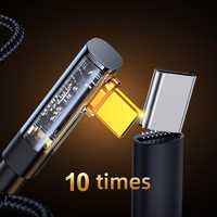 Joyroom žaidimų kabelis S-UC027A6 USB-C (kampinis) / USB-A (tiesus) 3A 1.2m - juodas