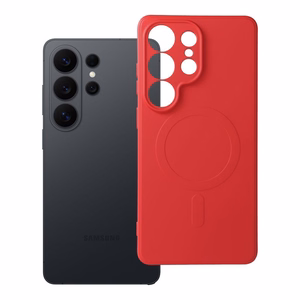 Silikoninis Magnetinis dėklas telefonui, suderinamas su MagSafe, skirtas SAMSUNG S26 Ultra, raudonas