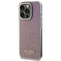 Guess GUHCP15LHDECMP iPhone 15 Pro 6.1" rožinis/rožinis kietas dėklas IML Faceted Mirror Disco Iridescent